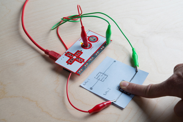 Pressing Down on the Buttons with the Makey Makey