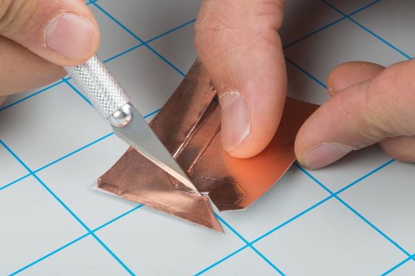 Manually Cut Copper Tape into Traces