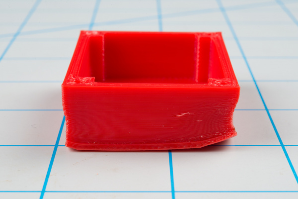 Warping on a 3D printed part