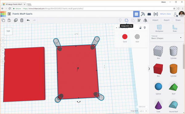 Selecting multiple objects in Tinkercad