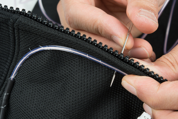 Sewing EL Wire Beside Zipper