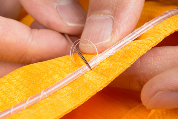 EL Wire Loop with Running Stitch