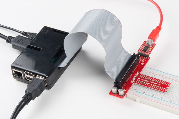 Fully assembled Raspberry Pi Starter kit with FTDI serial-to-USB breakout