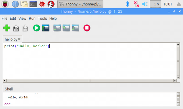 Running a Python program on Thonny