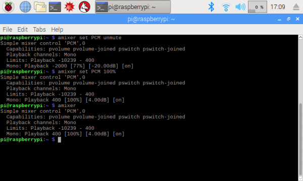 Configure audio output on Raspberry Pi