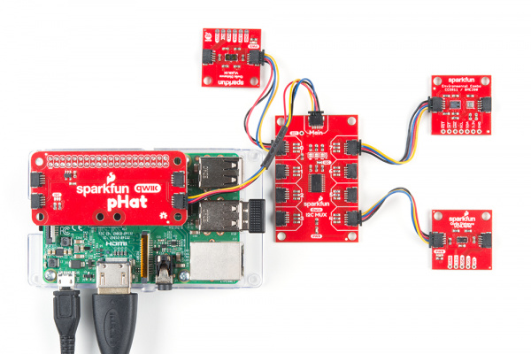 Hardware assembly with Raspberry Pi 3B with Qwiic pHAT