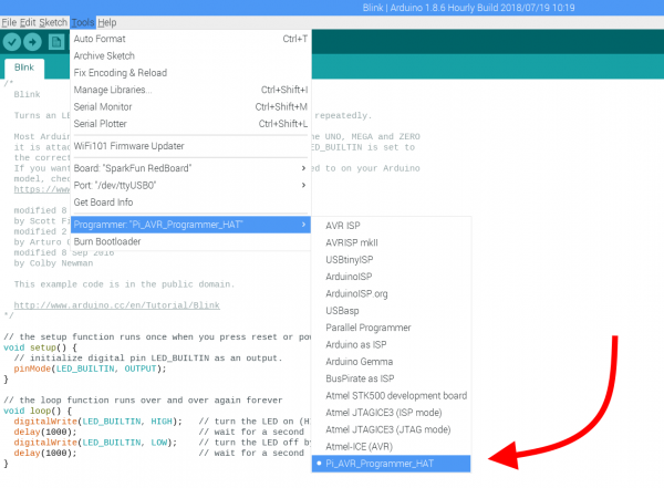 Arduino IDE Board Selection