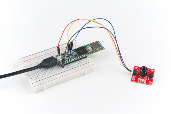 MLX90640 Plugged into Breadboard