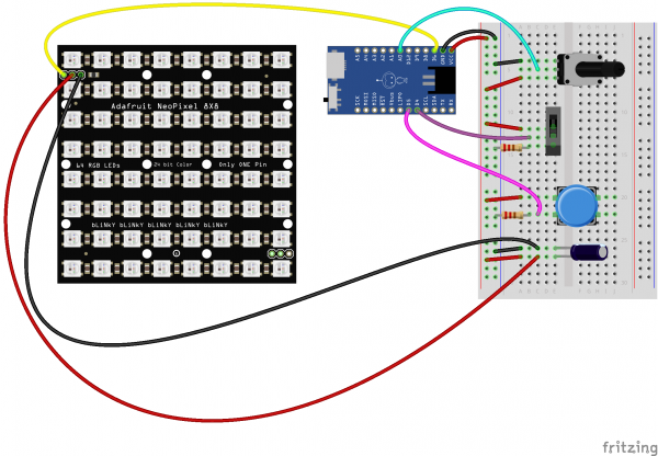 Light Sculpture Fritzing Diagram