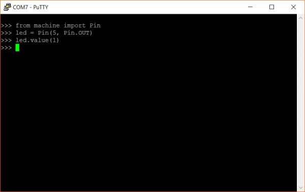 Turn on LED on ESP32 with MicroPython