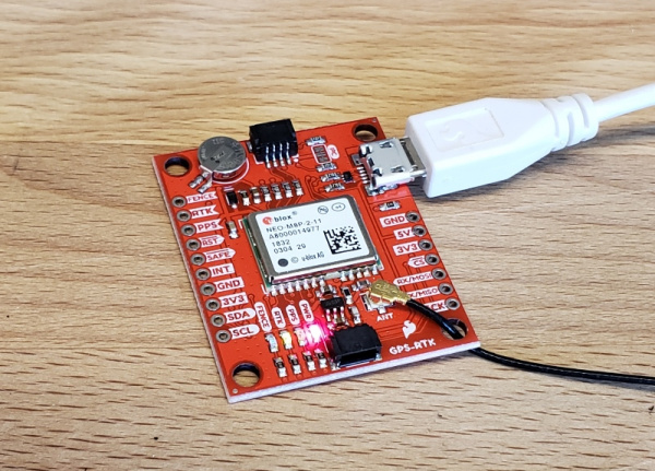 SparkFun GPS-RTK with USB and antenna