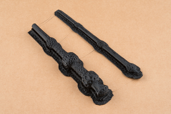 3D Printed Wand in 2 Pieces with Raft Support