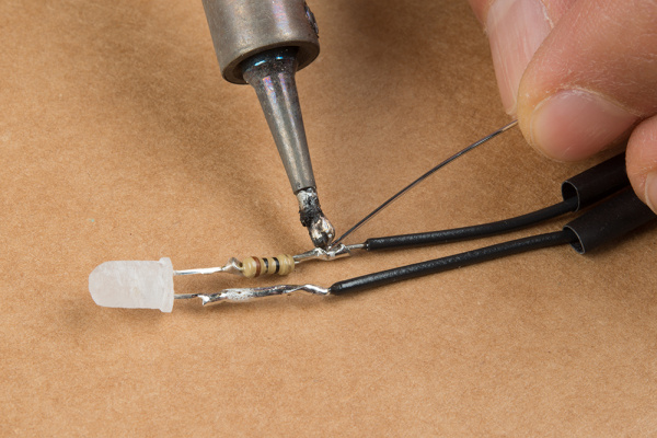 Solder Wire to Terminals of LED