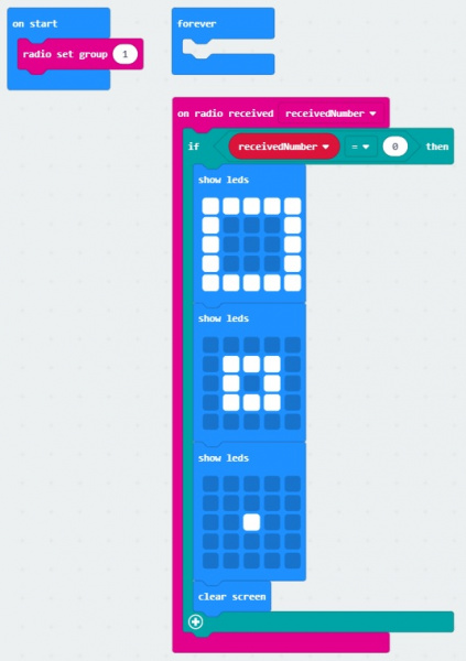 MakeCode Receiving Number Example