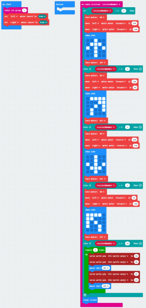 MakeCode Receiving micro:bit