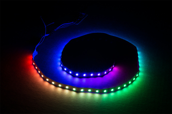 LED strand example in the dark