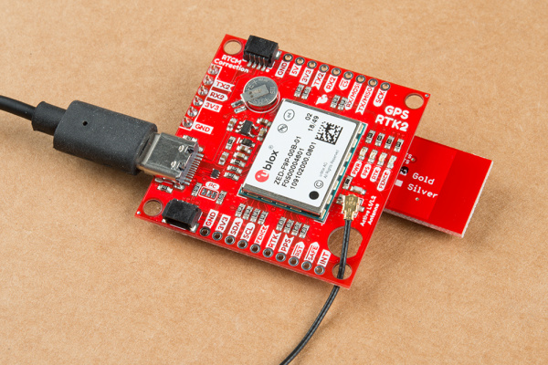 RTK2 connected over USB with Bluetooth