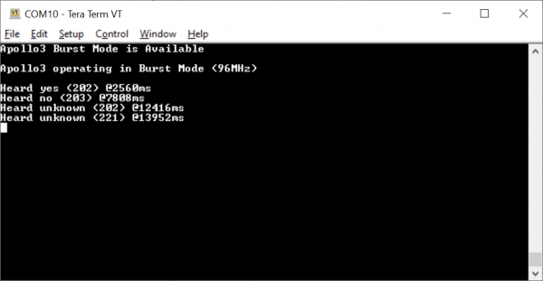 Serial Output Speech Recognition