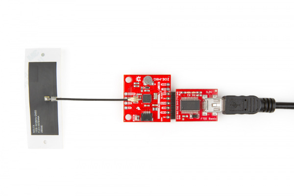 Accessing the serial interface of the ZOE-M8Q with a serial-to-USB adapter