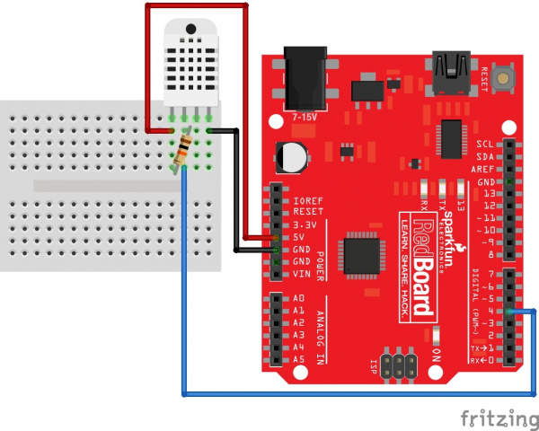 Fritzing Circuit with Pull Up Resistor