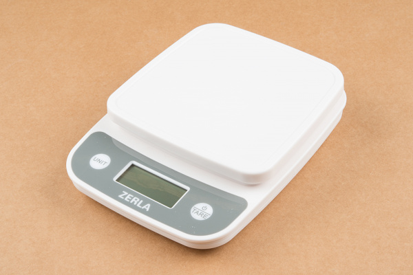 A common 5kg max kitchen scale