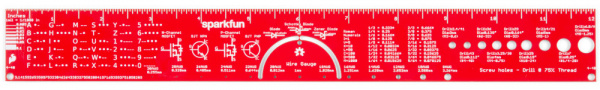 Back of SparkFun Ruler