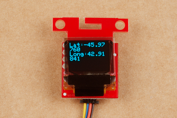 Image of MicroOLED with coordinates