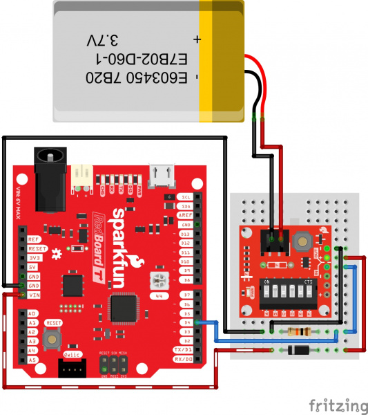 Fritzing Diagram TPL5110 Nano Power Timer