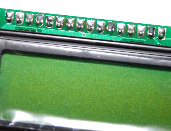 Top View of Soldered Header Pins