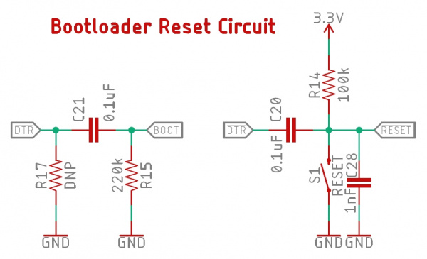 Recommended bootloading circuit for Artemis