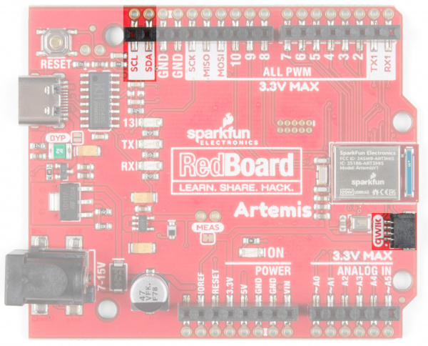 Qwiic connector on RedBoard Artemis