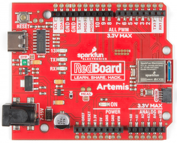 SparkFun RedBoard Artemis Front View