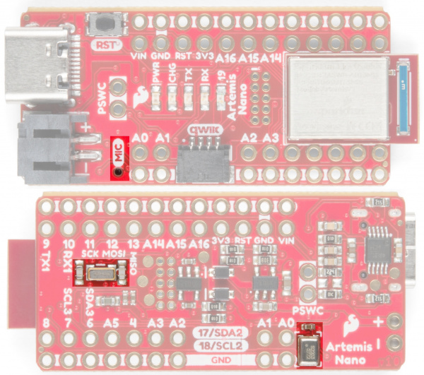 SparkFun Artemis Nano mic and RTC