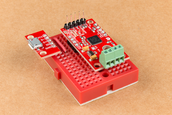 motor driver and usb to breadboard