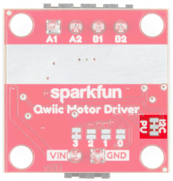 I2C Jumpers on the lower right side of the back of the board