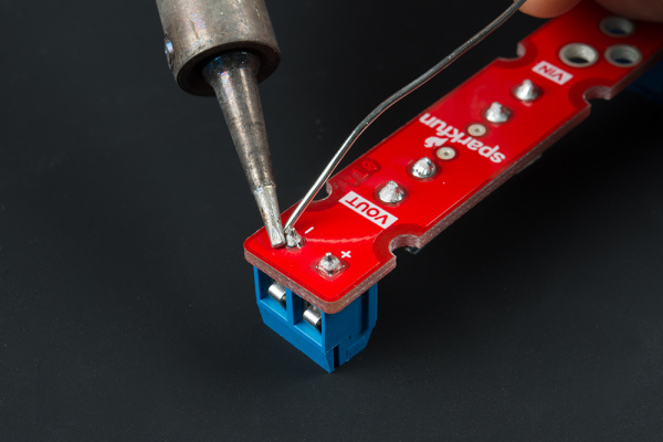 Solder the Screw Terminal on VOUT