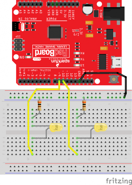 Circuit Diagram LEDs Fading In and Out