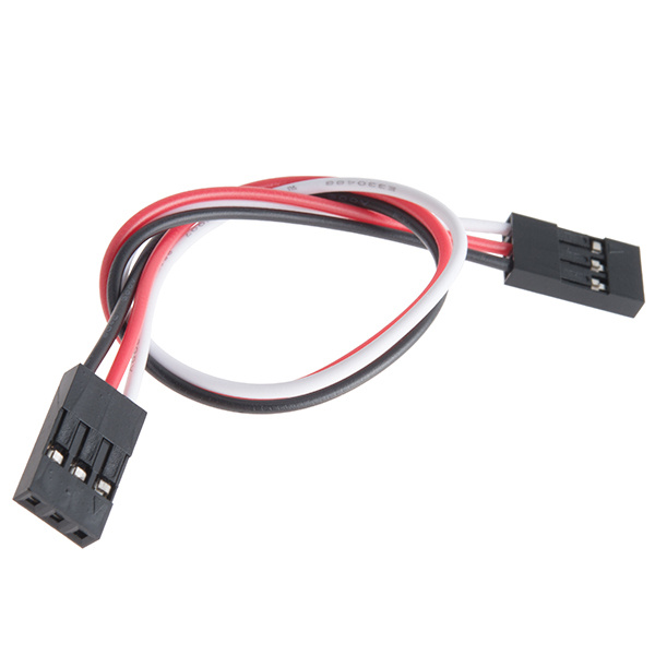 Jumper Wire - 0.1", 3-pin, 6" (Black, Red, White)