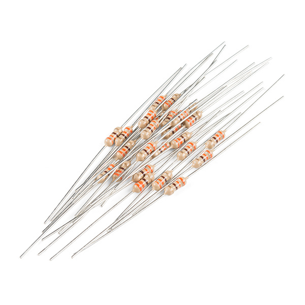 Resistor 330 Ohm 1/4 Watt PTH - 20 pack (Thick Leads) 