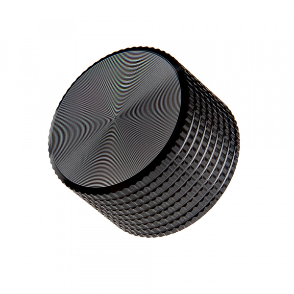 Aluminum Potentiometer Knob – Black 25mm