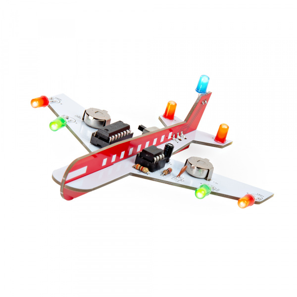 Airplane Soldering Kit - White & Red