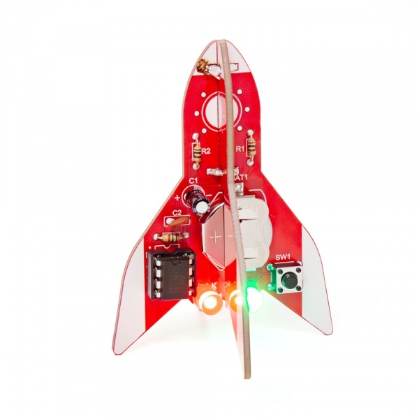 Mini Rocket Soldering Kit - Red