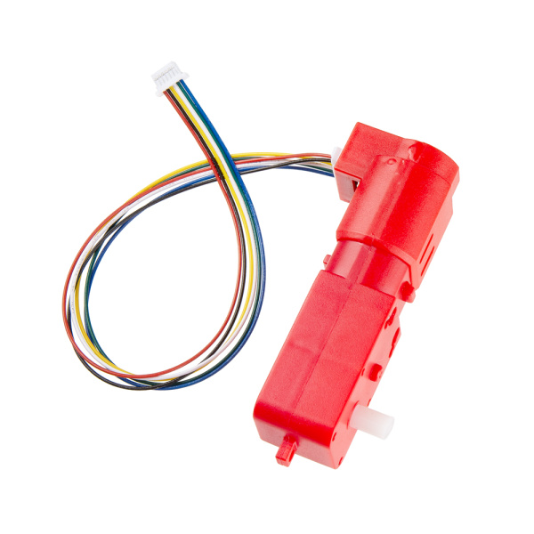 Hobby Motor with Encoder - Plastic Gear (Single, Red)