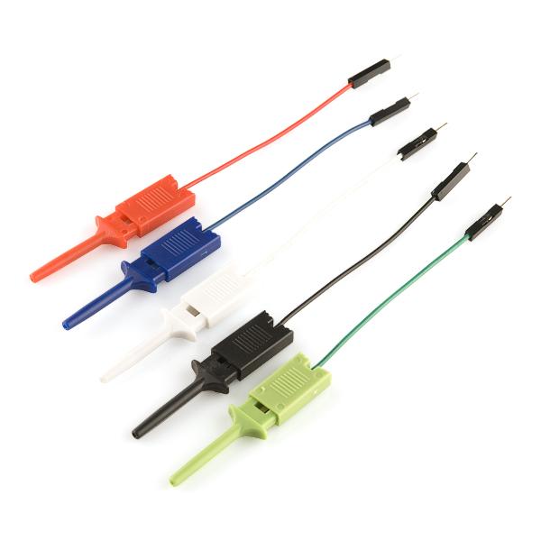IC Hook with Pigtail Test Leads - Multicolored (5 Pack)