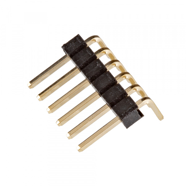Right Angle Header - Male (PTH, 0.1in., 6-Pin)