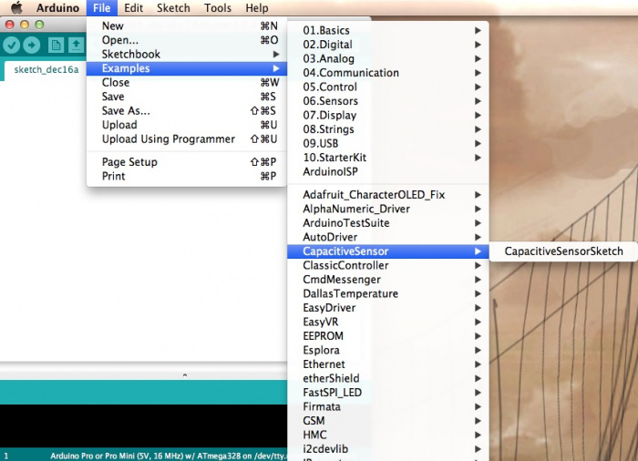 Capacitive Sense Library Installed