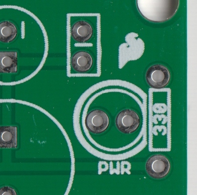 PCB with silkscreen