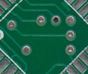 Annular ring on vias