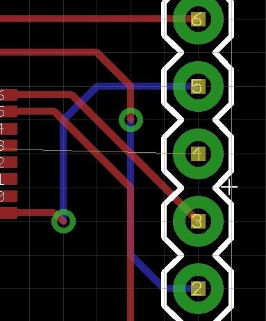 Bumped trace route