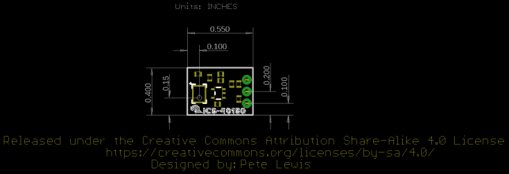 Board Dimensions for ICS-40180